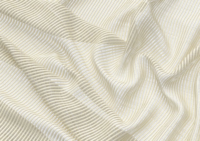 Catania Stripe Voile, Powder Cream - Motorised Roman Blind - Image 4